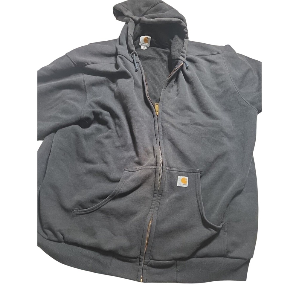 Carhartt Mens 3XL Black Full Zip Hoodie Heavyweight Workwear Sweatshirt Mexico